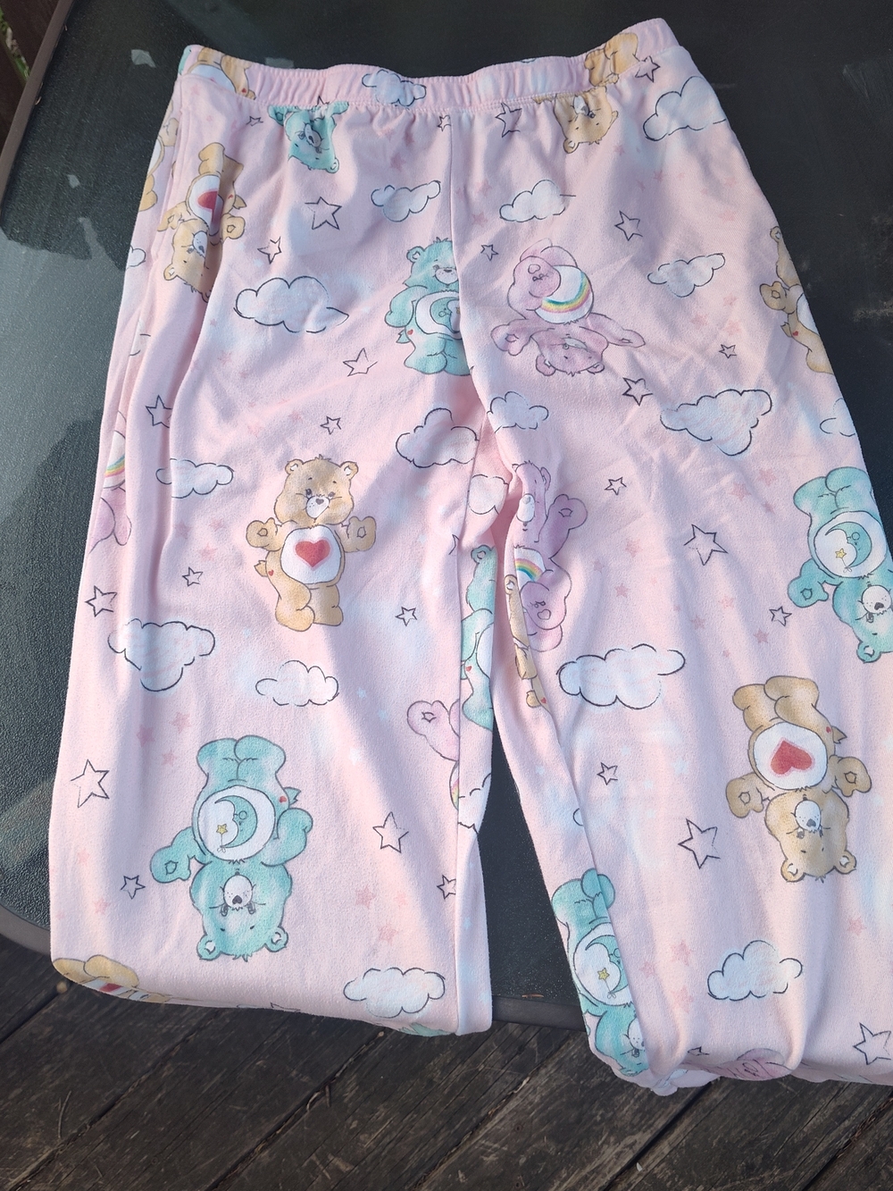 women's Pink Care Bear Print Pajama Pants